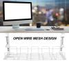 GOWENIC Under Desk Cable Management Tray, 15.9 in Steel Desk Cable Organizers, Wire Management Tray Cable Management Rack Strong Load Bearing for Office Worktop (White) view 2