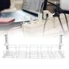 GOWENIC Under Desk Cable Management Tray, 15.9 in Steel Desk Cable Organizers, Wire Management Tray Cable Management Rack Strong Load Bearing for Office Worktop (White) view 4