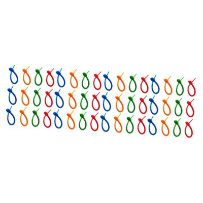 jojofuny 48pcs Adjustable Cable Management Ties Silicone Wire Organizer Reusable Cable Straps Wire Fixing Straps