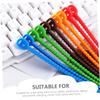 jojofuny 48pcs Adjustable Cable Management Ties Silicone Wire Organizer Reusable Cable Straps Wire Fixing Straps view 2
