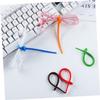 jojofuny 48pcs Adjustable Cable Management Ties Silicone Wire Organizer Reusable Cable Straps Wire Fixing Straps view 4