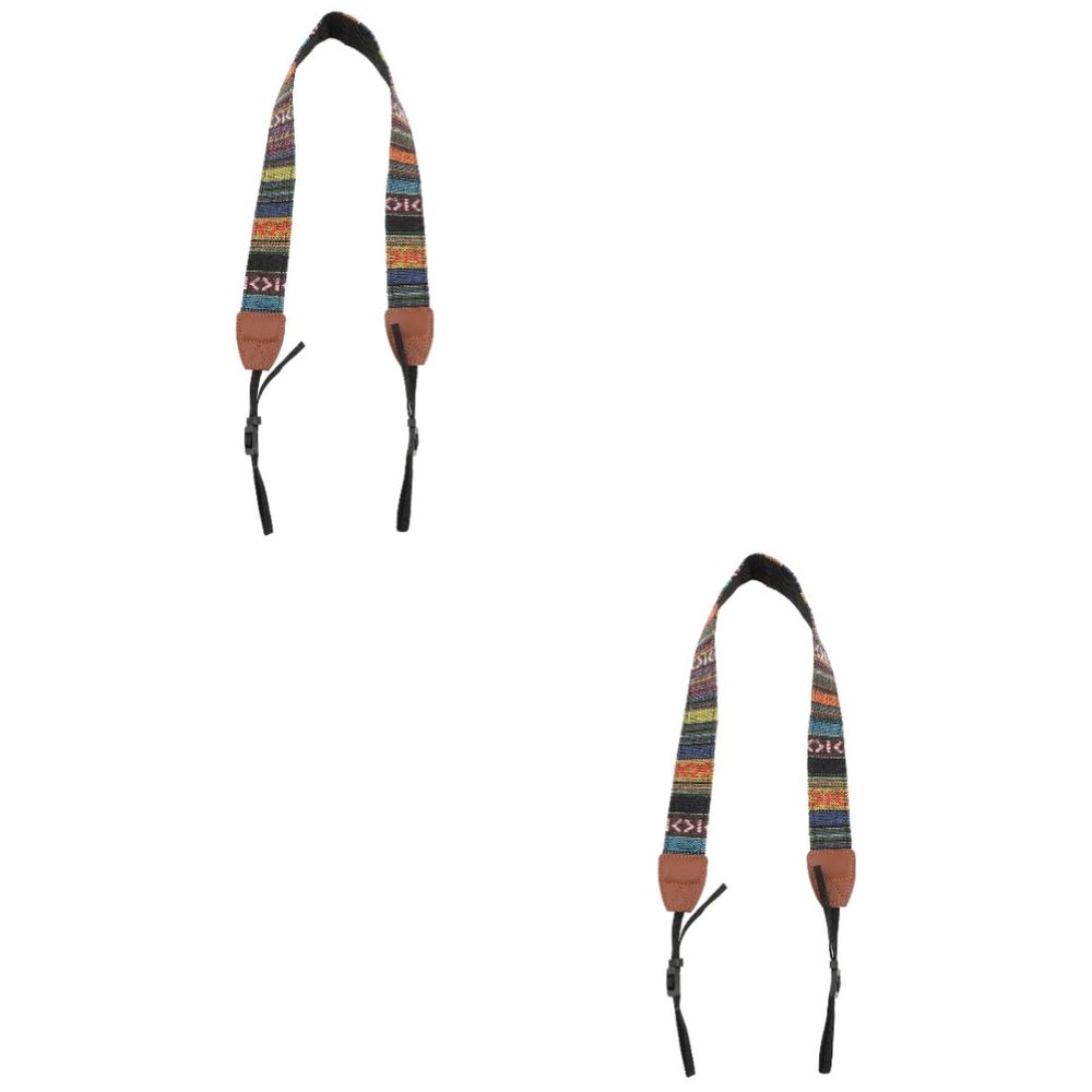 Angoily 2pcs Camera Strap Camera Crossbody Strap Camera Shoulder Belt Camera Shoulder Strap Double Layer, Assorted Colorx2pcs, 104x4cmx2pcs
