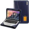 Broonel - Contour Series - Blue Heavy Duty Leather Protective Case - Compatible with ASUS Chromebook 14 CM1402CM2A 14.0" Full HD Chromebook Laptop view 1