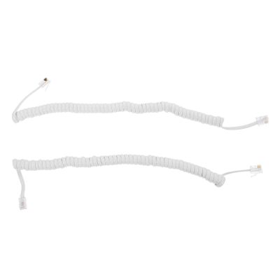 HEALEEP 2pcs Coiled Telephone Cord Telephone Accessory for Landline Phones Sound Quality Easy Installation Soft and