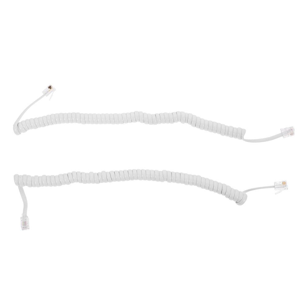 HEALEEP 2pcs Coiled Telephone Cord Telephone Accessory for Landline Phones Sound Quality Easy Installation Soft and