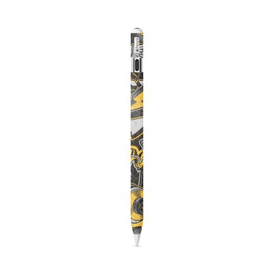 Glossy Glitter Compatible with Apple Pencil (USB-C) - Yellow Hip Hop - Premium 3M Vinyl Protective Wrap Decal Cover - Easy to Apply | Crafted in The USA by MightySkins