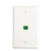Generic FTTH One Port Keystone Wall Face Plate and a Fiber Optic SC APC to SC APC Simplex Coupler Insert (White Faceplate) view 3