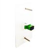 Generic FTTH One Port Keystone Wall Face Plate and a Fiber Optic SC APC to SC APC Simplex Coupler Insert (White Faceplate) view 4
