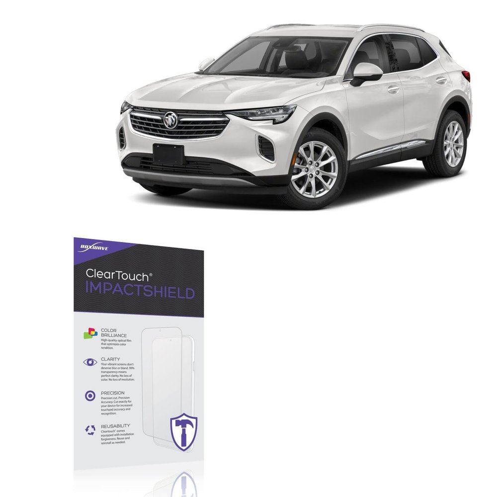 BoxWave Screen Protector Compatible with Buick 2023 Envision Display (8 in) - ClearTouch ImpactShield (2-Pack), Impenetrable Screen Protector Flexible Film