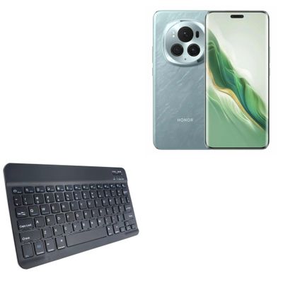 BoxWave Keyboard Compatible with Honor Magic6 Pro - SlimKeys Bluetooth Keyboard, Portable Thin with Chiclet-Style Keys - Jet Black