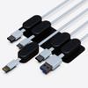 CHARGEWORX Pack of 5 Magnetic Cable Clips, Adhesive Cord Organizer for Desk, Nightstand, Wall or Car, Wire Holder for USB-C, Lightning and Micro-USB Cables, Black view 2