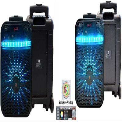 2 MR DJ AXL Bluetooth Speaker 10" Portable Speaker with Bluetooth, Rechargeable Battery and App Control