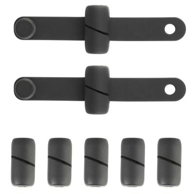 Bulletpoint Cable Organizer Kit - 7 Pack Rubber Cable Mangement with Self Adhesive for Securing Charging Wire/USB Cord/Power Cord in Car
