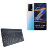 BoxWave Keyboard Compatible with iQOO Z5 (5G) - SlimKeys Bluetooth Keyboard, Portable Thin with Chiclet-Style Keys - Jet Black view 1