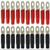 MR DJ 1/0 Gauge Ring Terminal 20 Pack Ring Terminal 20 Pack 1/0 AWG Wire Crimp Cable- Red/Black 5/16 view 1
