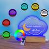 EGD Moon and Stars Night Light for Kids | Acrylic Table Lamp | Multicolor | 7" x 7" | USB LED | Touch Control view 1