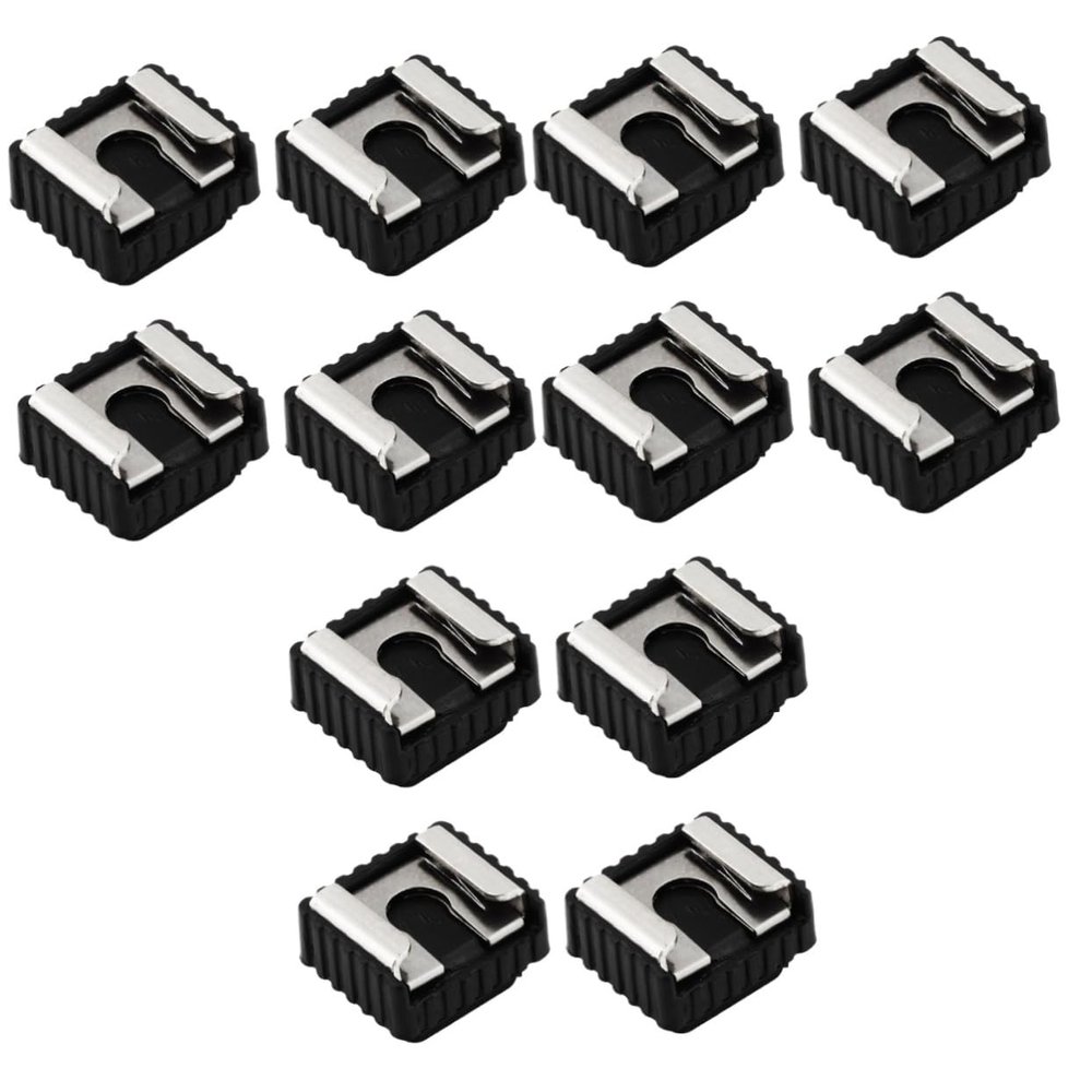 jojofuny 12pcs Camera Hot Shoe Adapter Socket Fittings for Flash Light Holder Base Screw Interface Compatible Photography Equipment