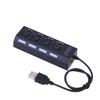 jojofuny 3pcs USB Multi Port Hub Port USB Expander for Laptop Notebook Compact Splitter Led Indicator Black view 2