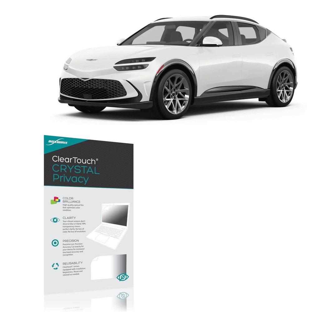 BoxWave Screen Protector Compatible with Genesis 2024 GV60 Cluster Display (12.3 in) - ClearTouch Crystal Privacy (2-Pack), Privacy Screen Protector Flexible Film Clear
