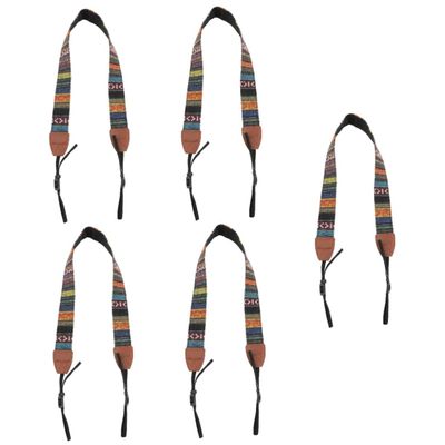 DOITOOL 5pcs Camera Shoulder Strap Double-layer Leather Ends Fashionable and Comfortable Design for Reducing Neck Tension for Outdoor Sports and Travel