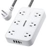 Sharp Big Bang Alarm Clock Surge USB Power Strip with Widely Spaced Outlets view 4