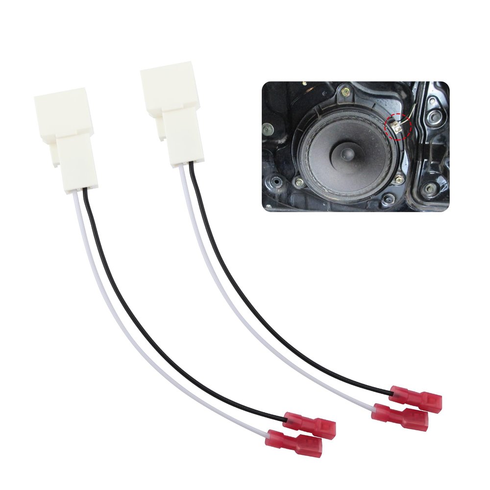 2PCS Car Speaker Adapter Harness 72-8104,Speaker Wire Adapter for Connected Front+Rear Door Speakers,Premium Speaker Connector/Speaker Harness Compatible with Toyota Collora Subaru