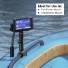 VAZESWIN Aluminum Alloy 1.5" Ball Fish Finder Mount with Bar Clamp Base Fit 1.5'' 1.75'' 1.85'' 2'' 2.1'' Round Rail, 9.1" Long Arm Marine Electronic Mount for Garmin, Lowrance, Humminbird, Raymarine view 2