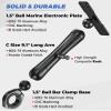 VAZESWIN Aluminum Alloy 1.5" Ball Fish Finder Mount with Bar Clamp Base Fit 1.5'' 1.75'' 1.85'' 2'' 2.1'' Round Rail, 9.1" Long Arm Marine Electronic Mount for Garmin, Lowrance, Humminbird, Raymarine view 3