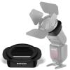 NEEWER SFR2 Silicone Square Flash Head Adapter Ring for Z760 NW760 NW700 NW620 NW635II TT560 Square Speedlight M12 Dome Diffuser CRM2 Magnetic Round Flash Head Accessory Color Gel Kit view 1