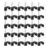 MAISIFAN 100Pcs Steel Half Clamps J Hooks with Nails Pipe Support Clamps Plumbing Wires Fixing Tools Cable Clips (Color : Black, Size : Diameter 14mm) view 1