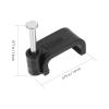 MAISIFAN 100Pcs Steel Half Clamps J Hooks with Nails Pipe Support Clamps Plumbing Wires Fixing Tools Cable Clips (Color : Black, Size : Diameter 14mm) view 2