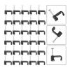 MAISIFAN 100Pcs Steel Half Clamps J Hooks with Nails Pipe Support Clamps Plumbing Wires Fixing Tools Cable Clips (Color : Black, Size : Diameter 14mm) view 3