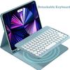 AnMengXinLing Galaxy Tab S10 Plus/S9 Plus/S9 FE Plus/S8 Plus/S7 Plus/S7 FE 12.4inch Tablet Case with Keyboard, Round Key Cute Candy Detachable Wireless Keyboard Case with S Pen Holder, Pink view 3