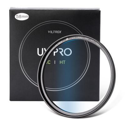 VILTROX 58mm MC UV Protection Camera Lens Filter, 18 Layer Multi Resistant Nano Coatings, HD/Hydrophobic/Scratch Resistant for Nikon, Canon, Fuji Cameras and More