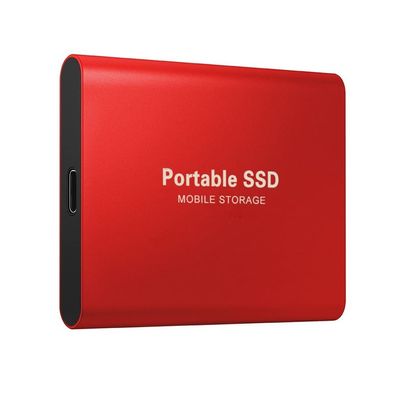 Type-c USB 3.1 SSD Portable Flash Memory 4TB SSD Hard Drive Portable SSD External SSD Hard Drive for Laptop Desktop (Color : Red, Size : 1TB)