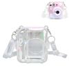 EBTOOLS Clear Protective Case for Mini 12, Transparent Colorful Camera Bag Cover with Removable Adjustable Shoulder Strap, Cute Camera Carrying Pouch view 1