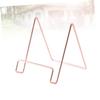 Angoily Metal Electroplated Stand Small Bookshelf Desk Shelves Lap Holder Curved Design Portable for Home Office view 2