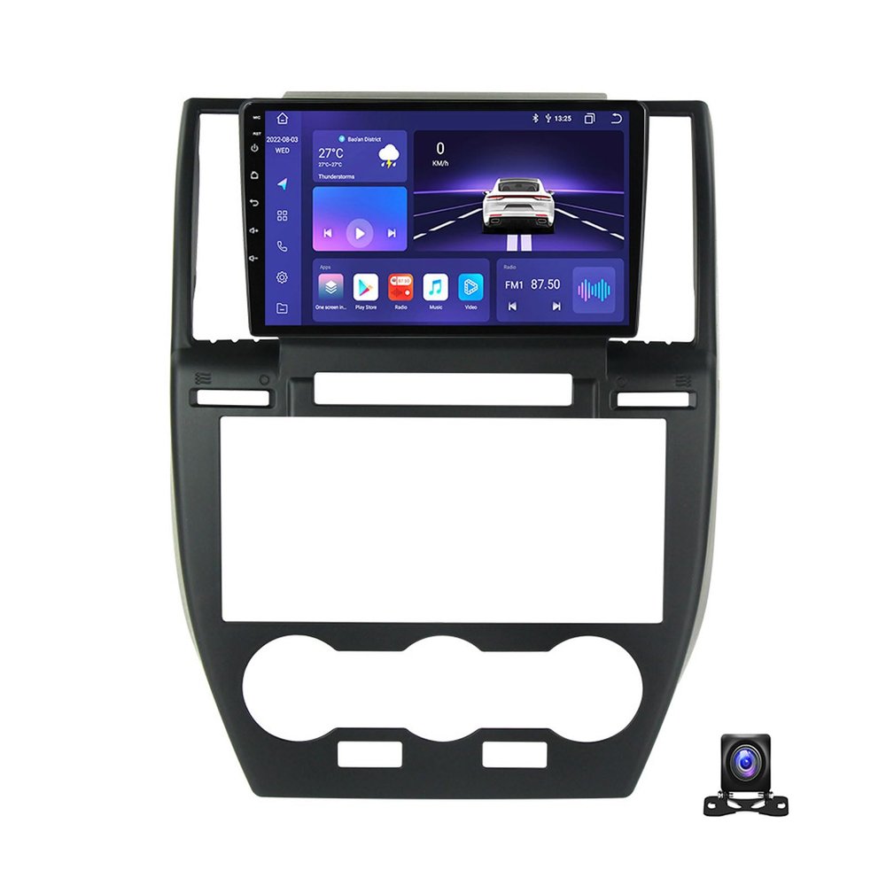 Android 12 Double Din Car Stereo 9 Inch Touch Screen Radio with GPS Navigation Bluetooth FM Radio Receiver for Land Rover Freelander 2 2006~2012 Support Carplay/Auto/DSP/RDS,8 core m500s 4g+64g