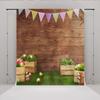 10x6.5ft(300x200cm) Spring Easter Photography Backdrops Wood Barn Eggs Flowers Happy Easter Background for Photo view 1