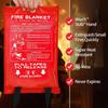 ifory 2 Pack Fire Blankets Emergency for Home, 40 x 40 Silicone-Coated Fiberglass Fire Blanket for Home and Kitchen, Skin-Safe Silicone Layer No Itching, No Dust view 4