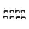 100Pcs Flat Nail Cable Clip Mount Wall Home DIY Square Clamp Office Card Fixing (Color : Black, Size : 14mm 100PCS) view 1
