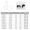 100Pcs Flat Nail Cable Clip Mount Wall Home DIY Square Clamp Office Card Fixing (Color : Black, Size : 14mm 100PCS) view 2