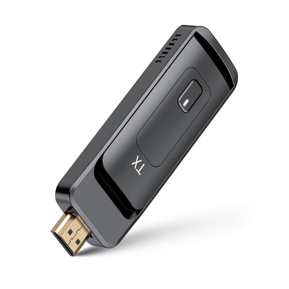 AIMIBO Wireless HDMI Transmitter, Foldable Antenna, 1080P@60Hz, One Click Switch, Support 8 Transmitters, Best for Meeting Room, Only TX