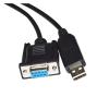 F1T`D2I FT232RL USB to D-SUB 9 PIN DB9 Female Adapter RS232 Converter Serial Communication Cable Fit Compatible Sick CLV Barcode Scanner to PC(5M) view 4