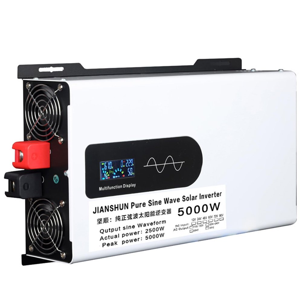 5000W 6000W 8000W 10000W 12000W Pure Sine Wave Inverter - 110V 220V AC Output, LED Display, Cooling Fans Car Charger Perfect for RV, Cottage, Home, Truck, Shed, Outdoor,5000W-12Vto110V