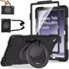 Andnary Case for Samsung Galaxy Tab A9+/A9 Plus Case 11 Inch with Screen Protector/360 Rotating Stand/Pen Holder/Shoulder Strap, Shockproof Cover for Tablet A9+ 5g (Black) view 1