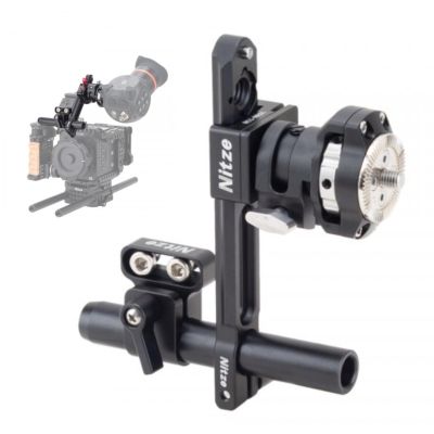 DirectNine Basics Nitze EVF-K03 Universal EVF Mount with QR NATO Clamp to ARRI Rosette Holder, NATO Rail and 15mm Rod Anti-Off NATO Rail Compatible with Portkeys OEYE Z Cam Electronic Viewfinder