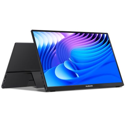 AUSDOM 15.6 Portable Laptop Monitor: FHD 1080P 15.6 inch Portable Second Screen External Travel Monitor, HDMI USB-C Powered Extra Mobile Computer Secondary Display Additional for Laptop MacBook