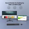 AUSDOM 15.6 Portable Laptop Monitor: FHD 1080P 15.6 inch Portable Second Screen External Travel Monitor, HDMI USB-C Powered Extra Mobile Computer Secondary Display Additional for Laptop MacBook view 3