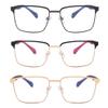 bullabulling Blue Light Blocking Reading Glasses for Men Anti Computer Glare Eyestrain Spring Hinge Readers 3 Pack (gray/black red/gold, 3.0, x) view 2